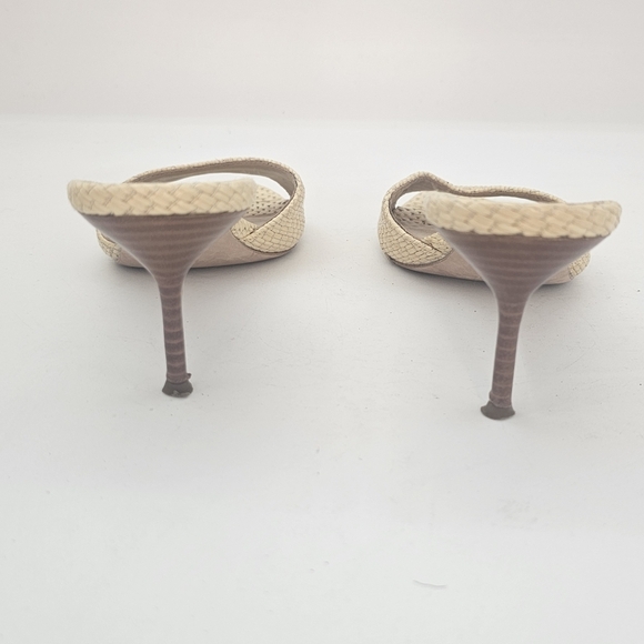 Veronica Beard Tia Slide Sandals Women's 8 Natural Preowned - Picture 10 of 14